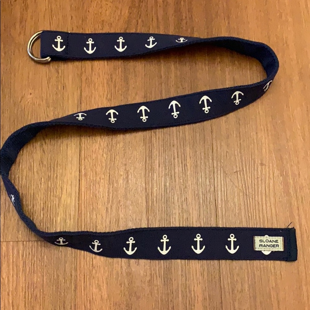 Sloane Ranger Navy Anchor Belt
